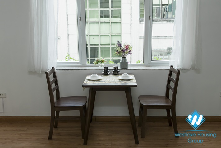 High floor apartment with big balcony for rent in Truc Bach area.